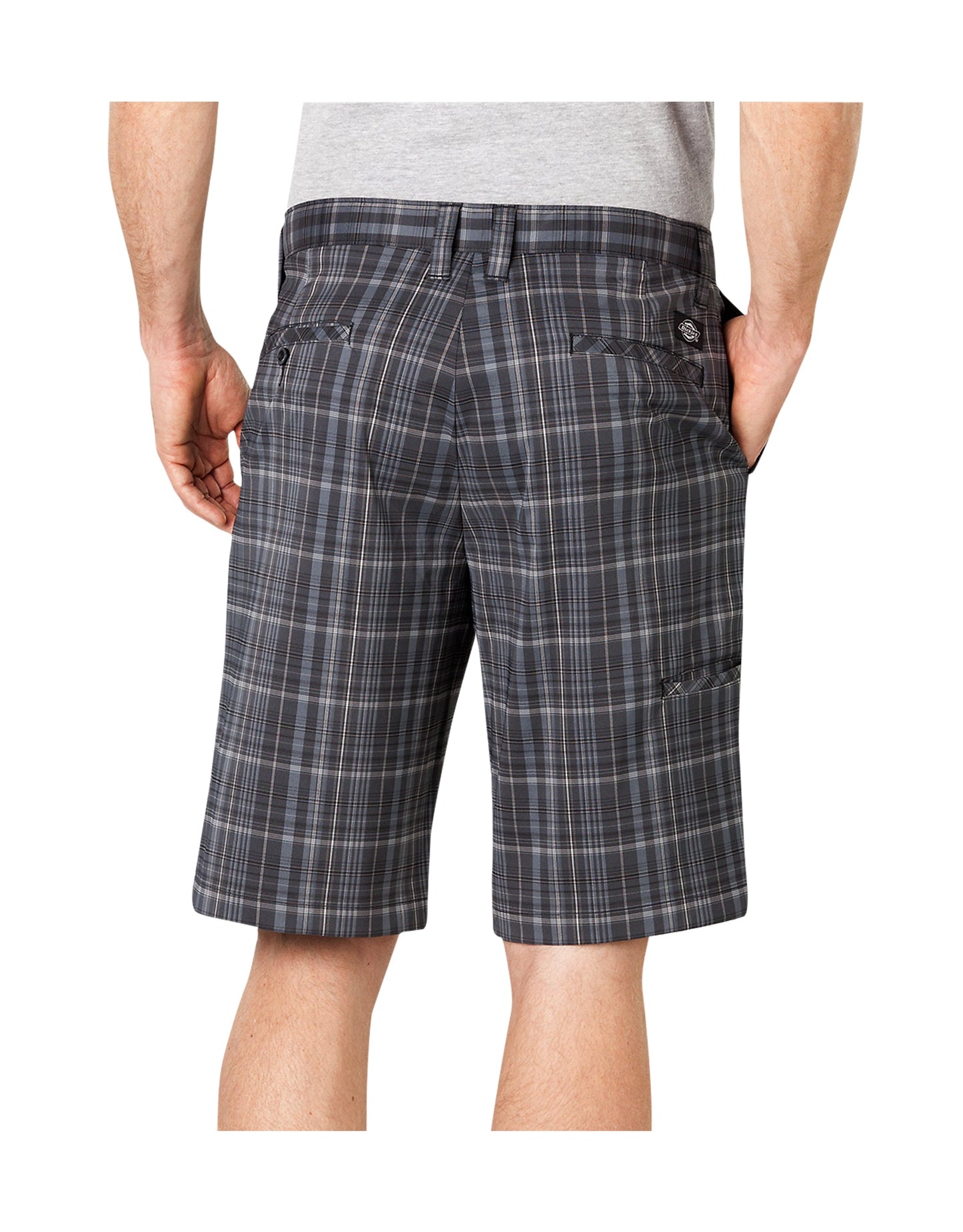 Performance Flex 11" Relaxed Fit Flat Front Plaid Shorts