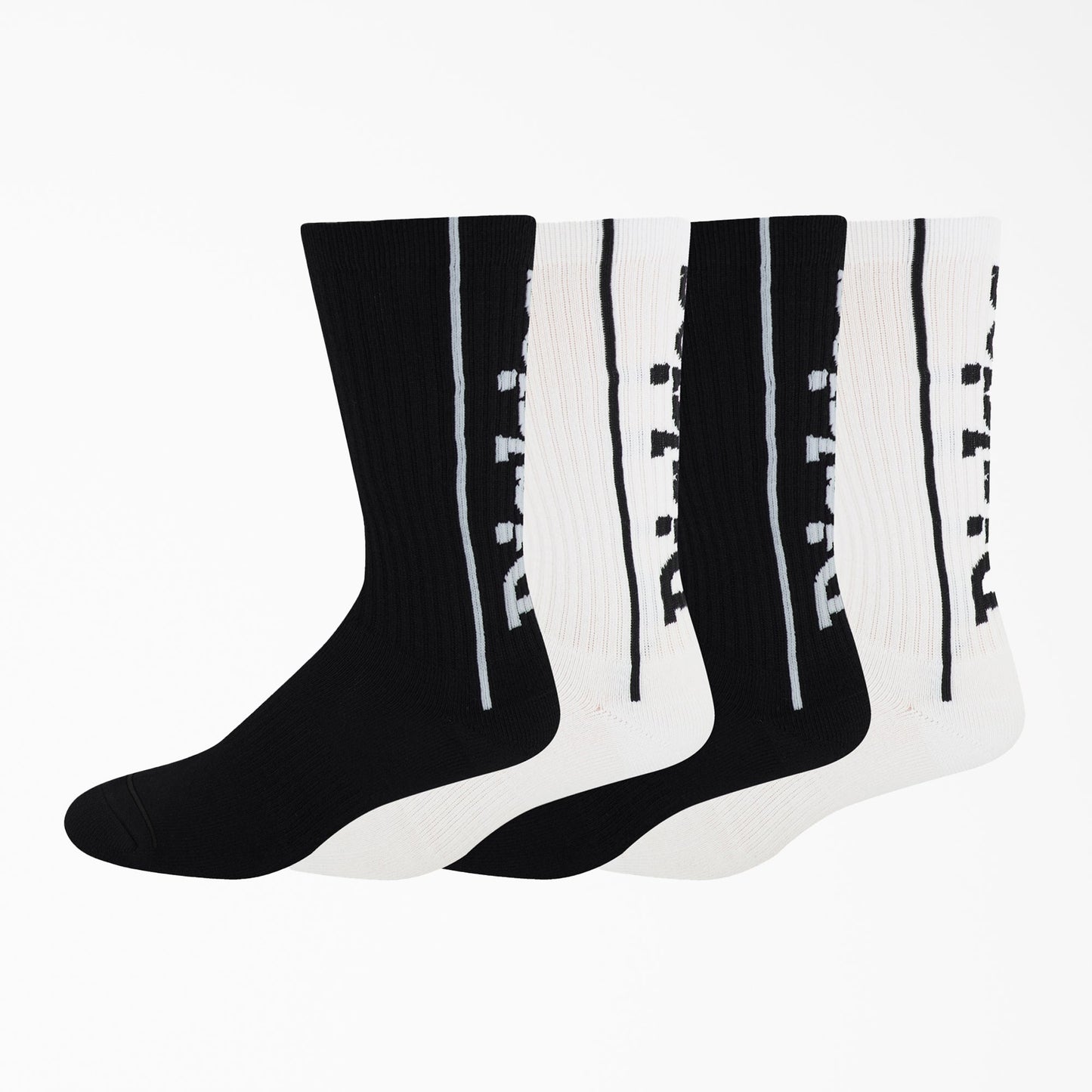 Logo Print Socks, Size 6-12, 4-Pack