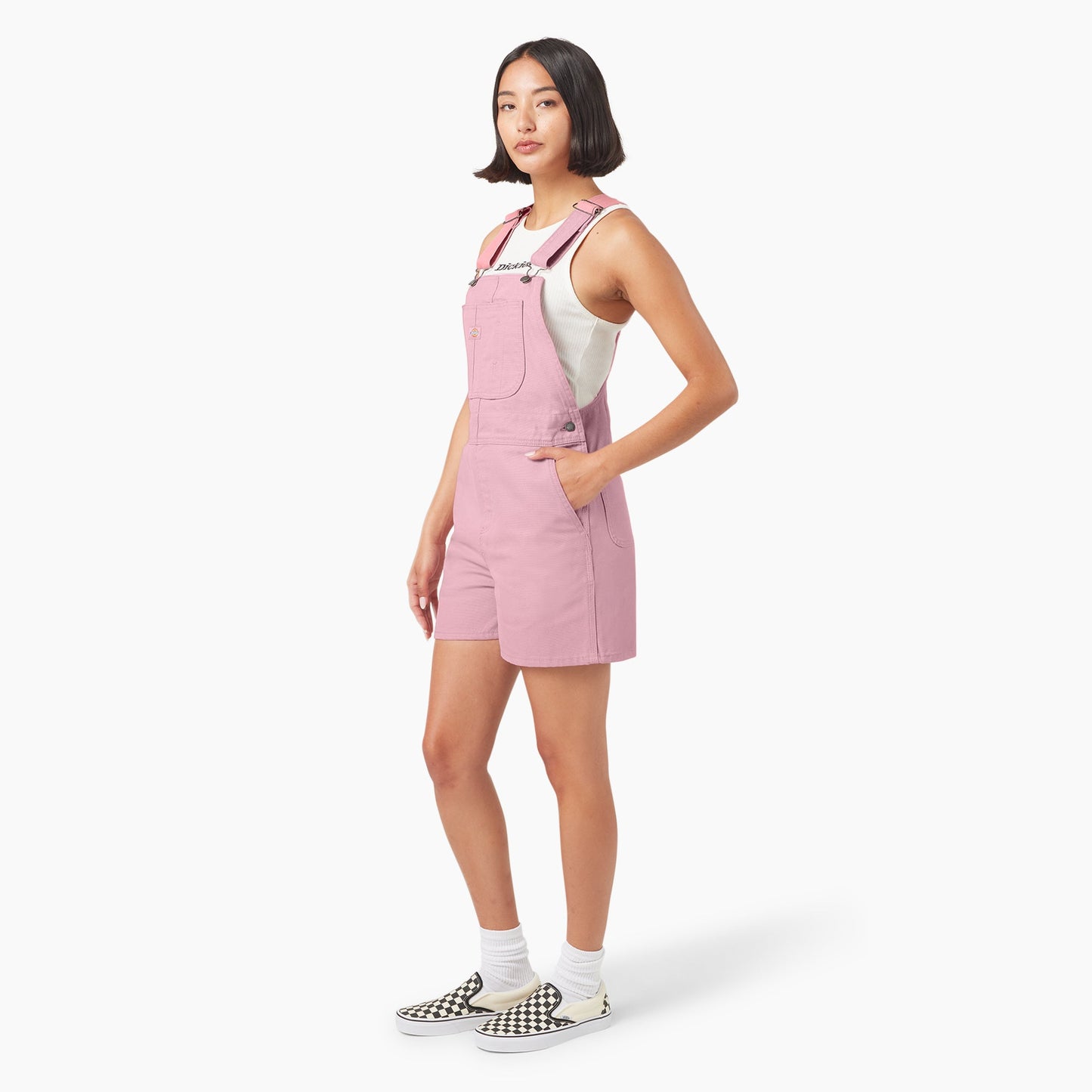 Women's Duck Canvas Bib Shortalls, 4"