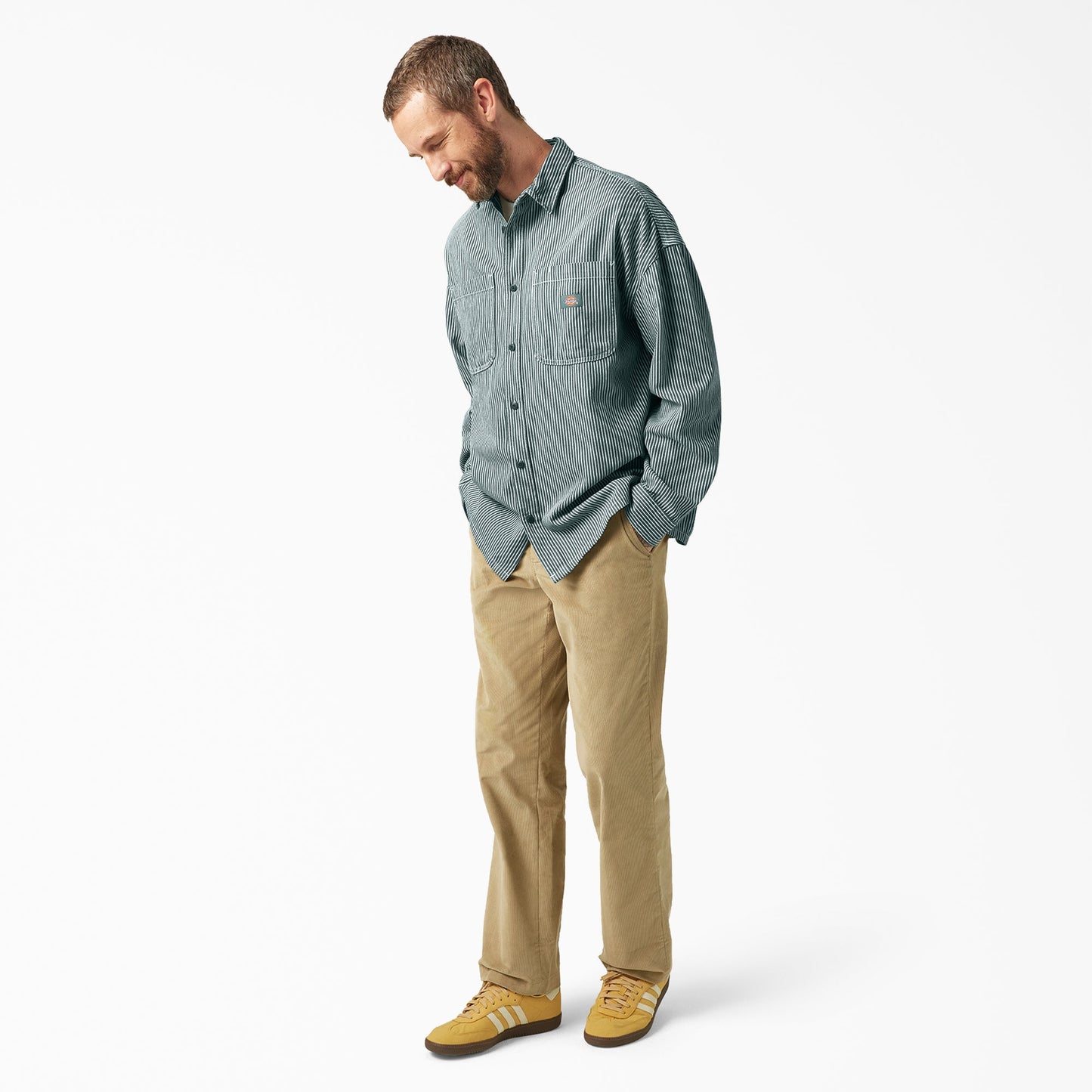 Hickory Stripe Button-Up Shirt