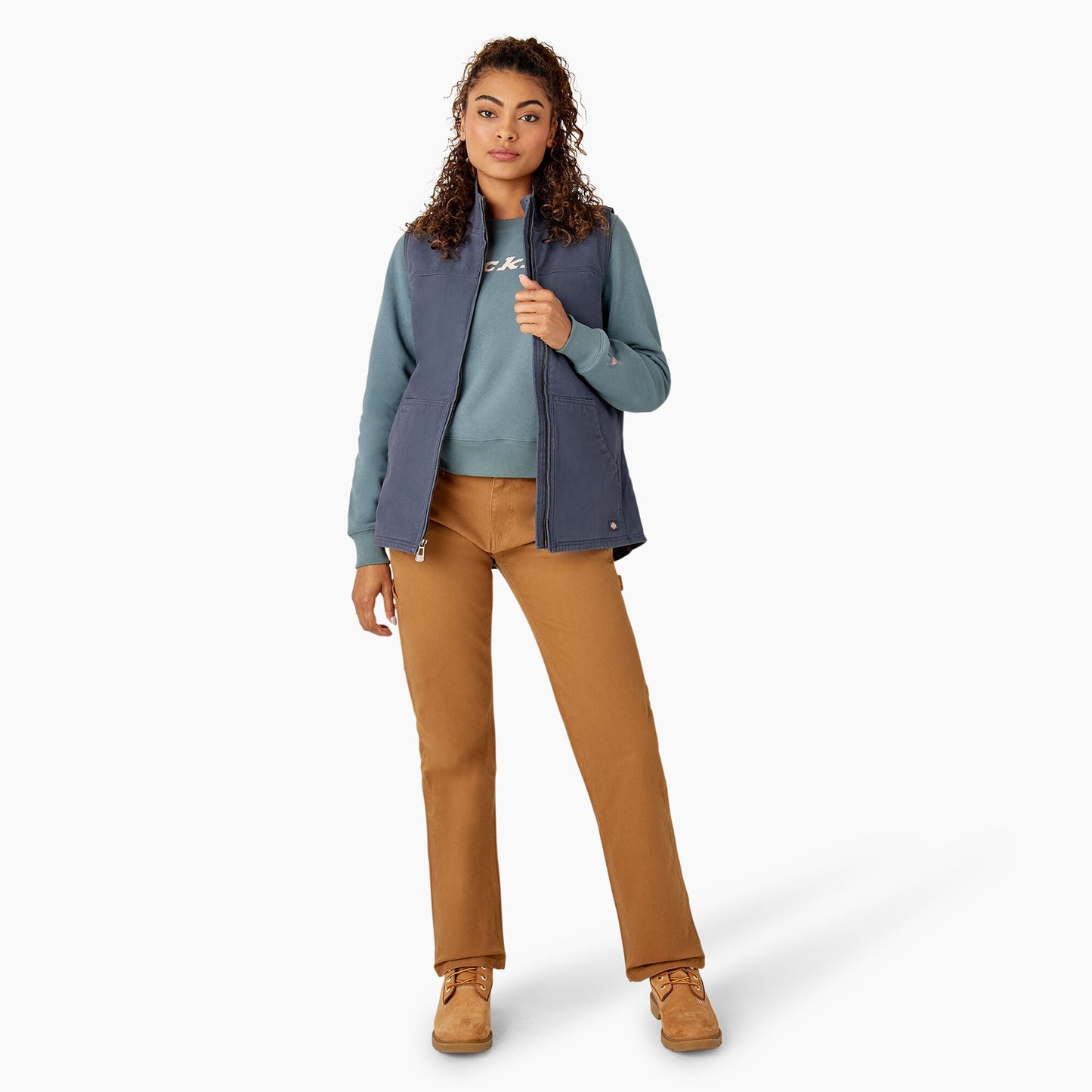 Women's Fleece Lined Duck Canvas Vest