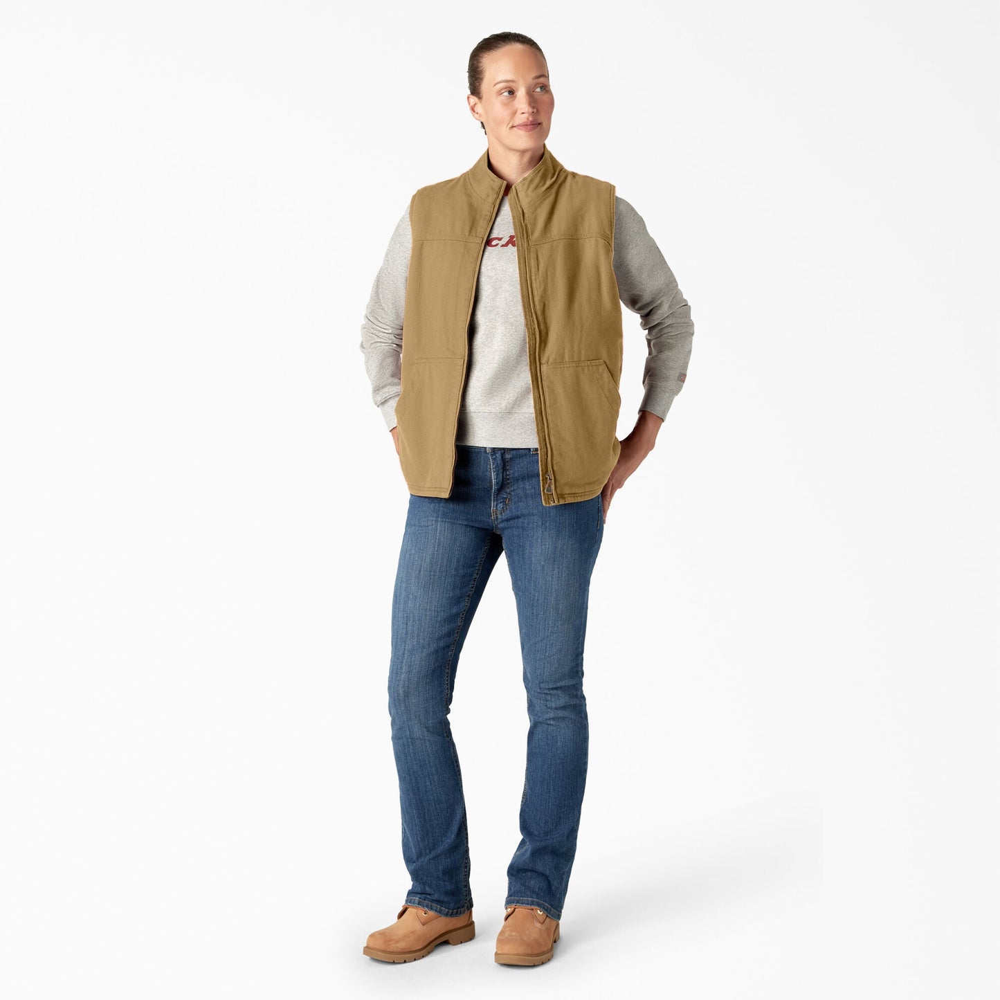 Women's Fleece Lined Duck Canvas Vest