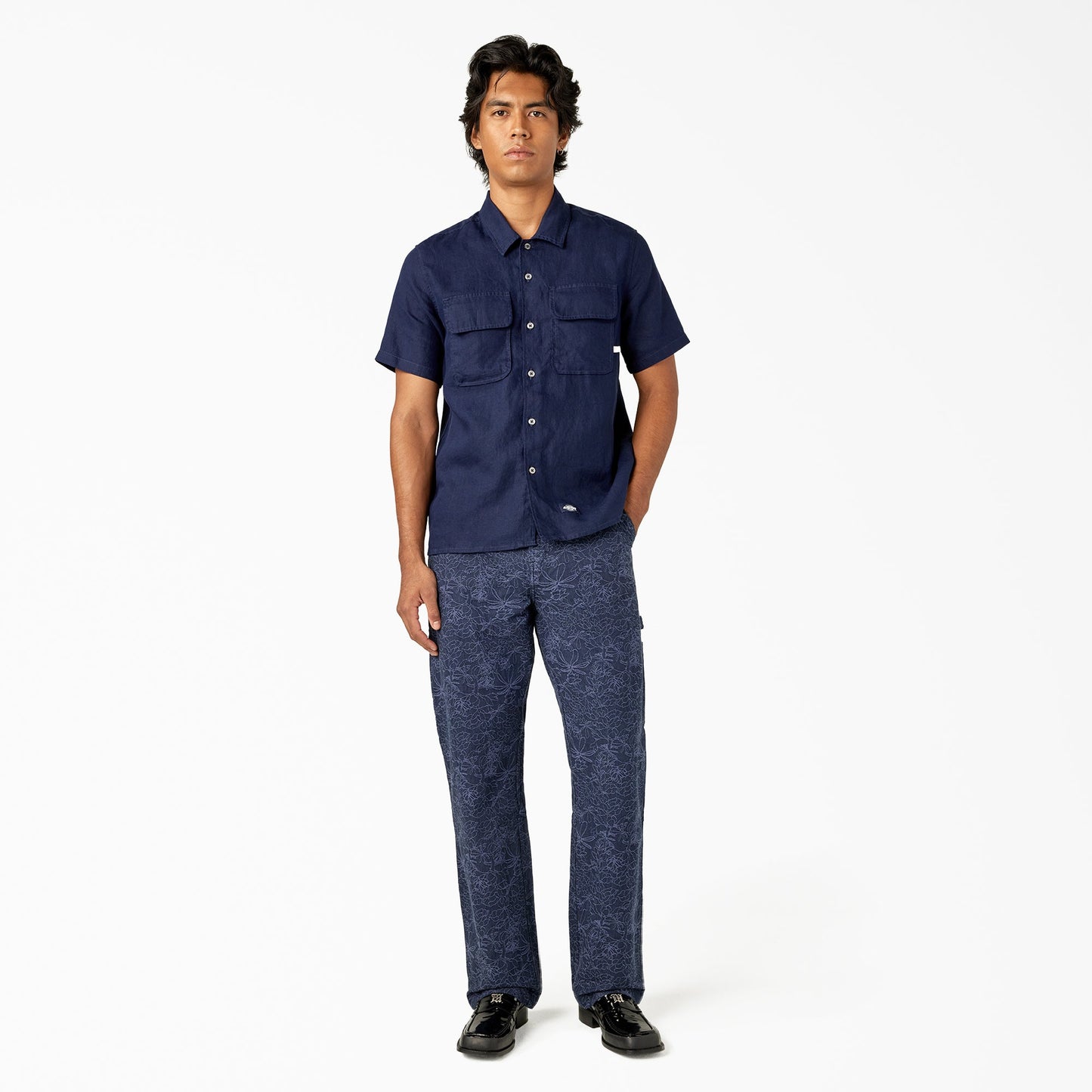 Short Sleeve Linen Work Shirt