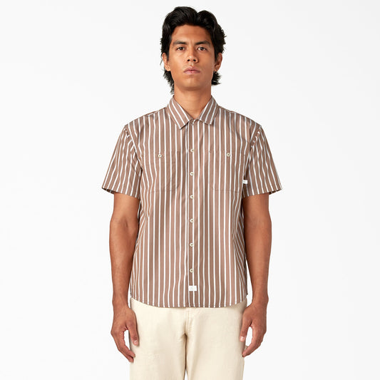 Short Sleeve Striped Service Shirt
