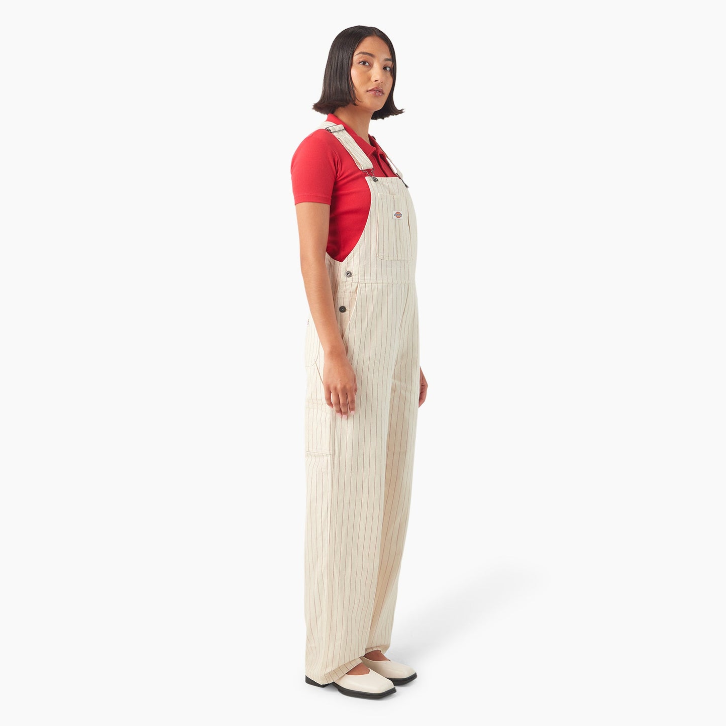 Women’s Pinstripe Service Bib Overalls