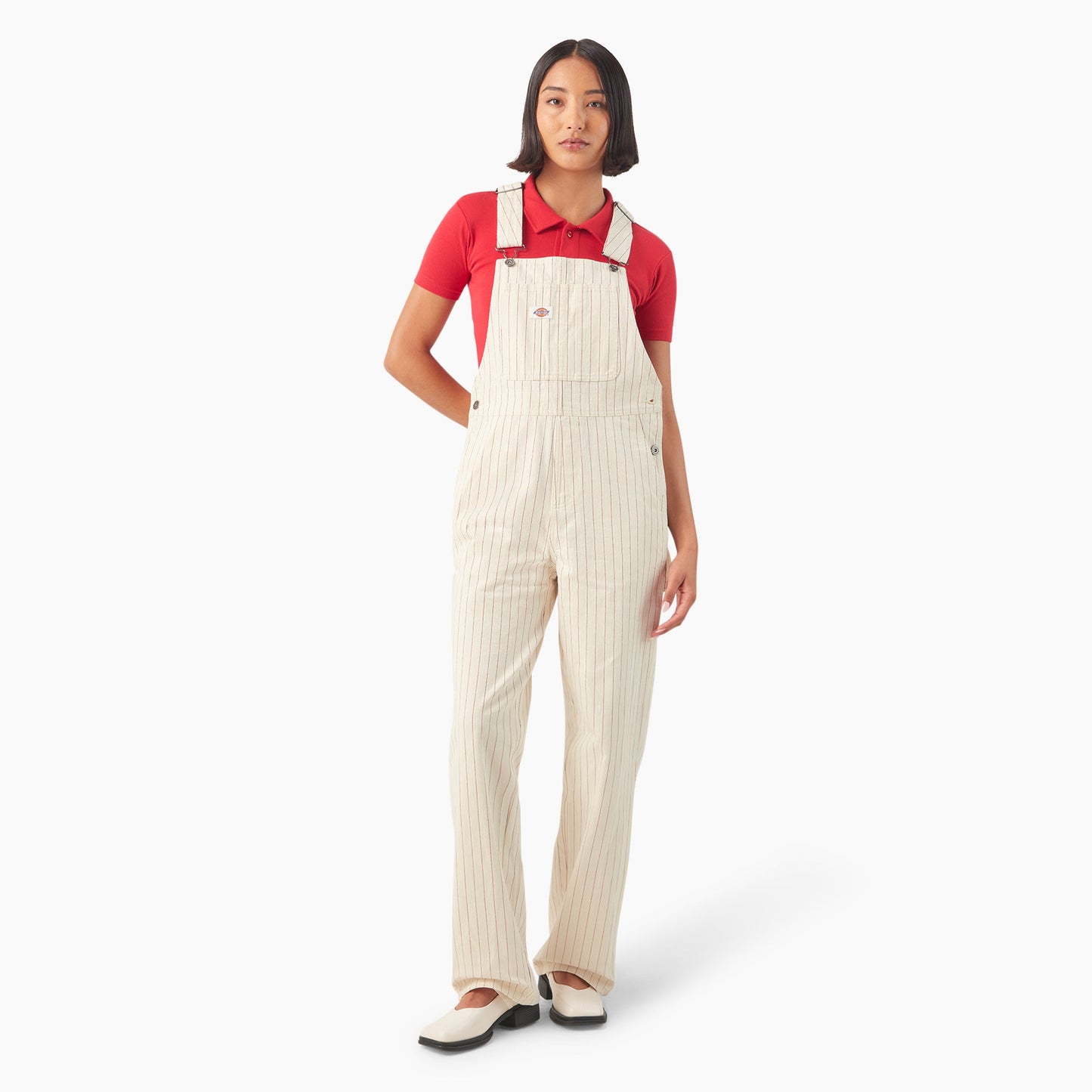 Women’s Pinstripe Service Bib Overalls