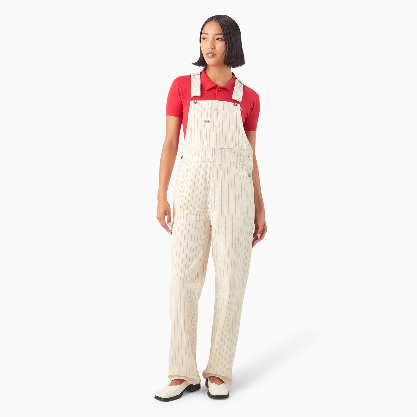 Women’s Pinstripe Service Bib Overalls