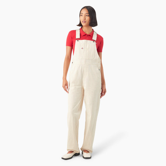 Women’s Pinstripe Service Bib Overalls