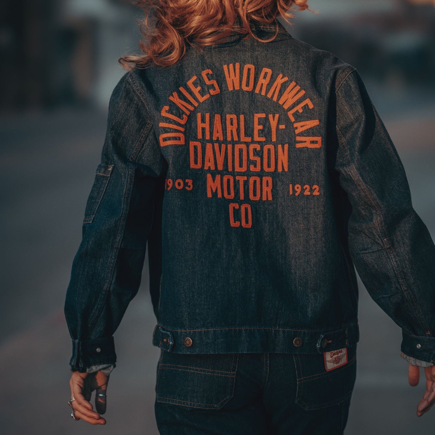 Dickies x Harley-Davidson® Boxy Fit Embroidered Denim Jacket