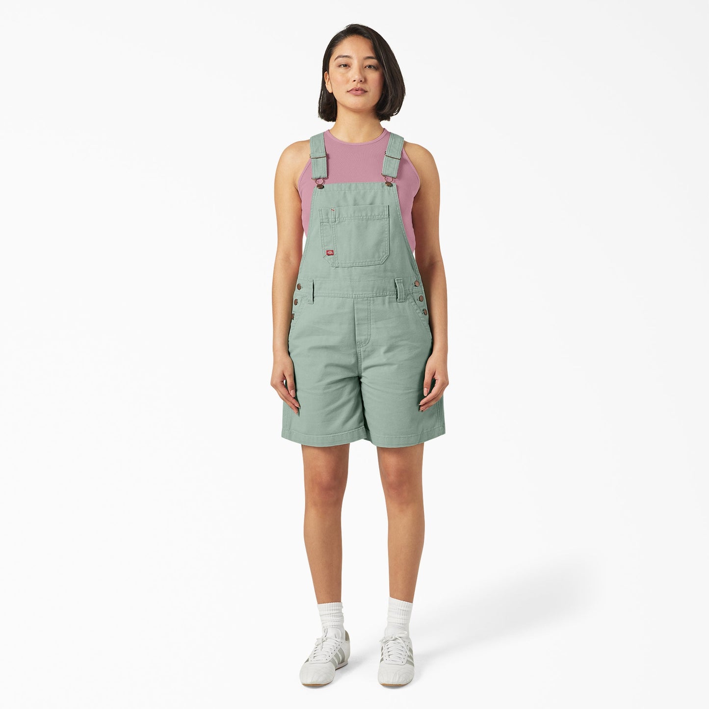 Women's Relaxed Fit Bib Shortalls, 7"