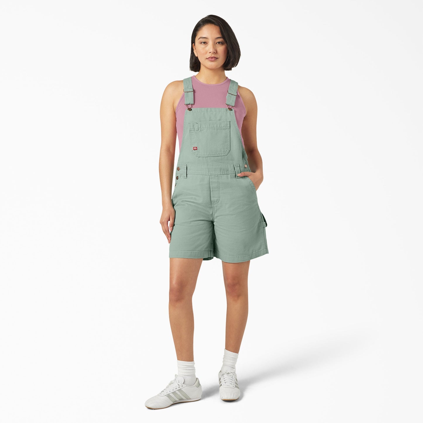 Women's Relaxed Fit Bib Shortalls, 7"