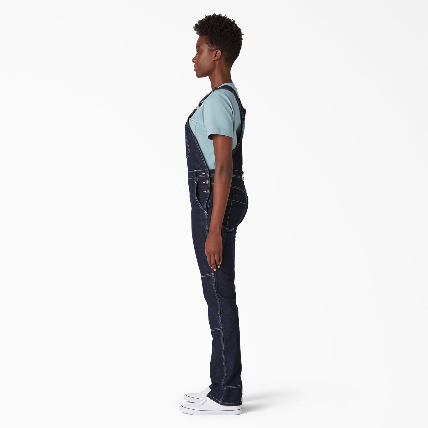Women's Denim Double Knee Bib Overalls