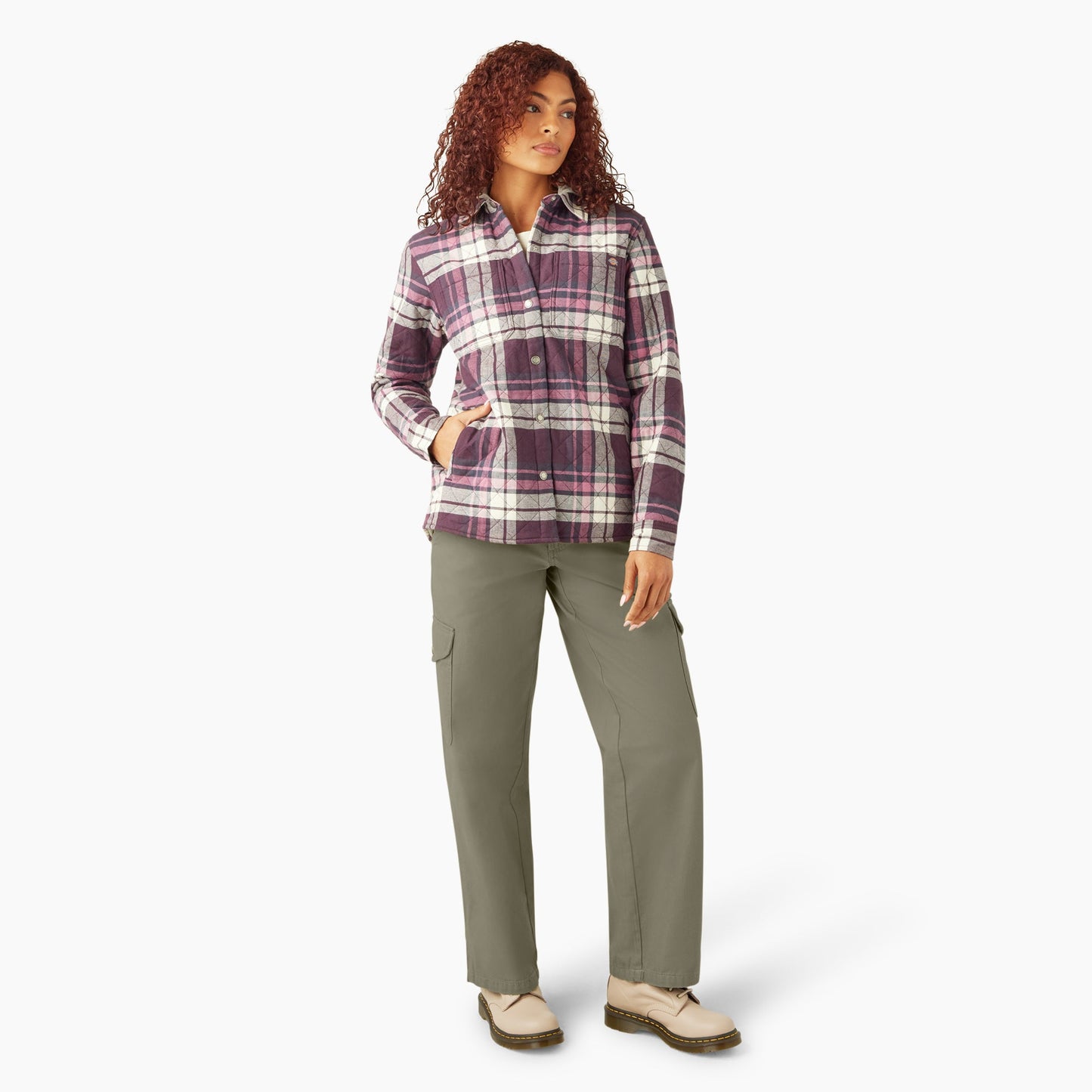 Women's Flannel Hooded Shirt Jacket