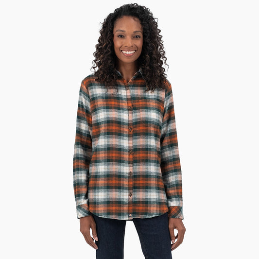 Women's Plaid Flannel Long Sleeve Shirt