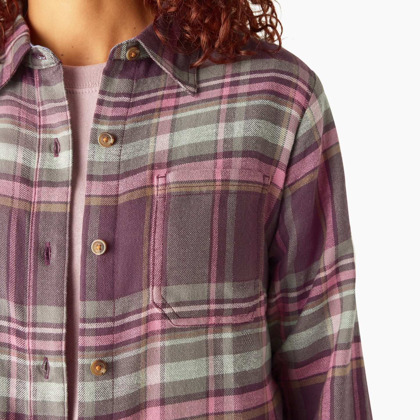 Women's Plaid Flannel Long Sleeve Shirt