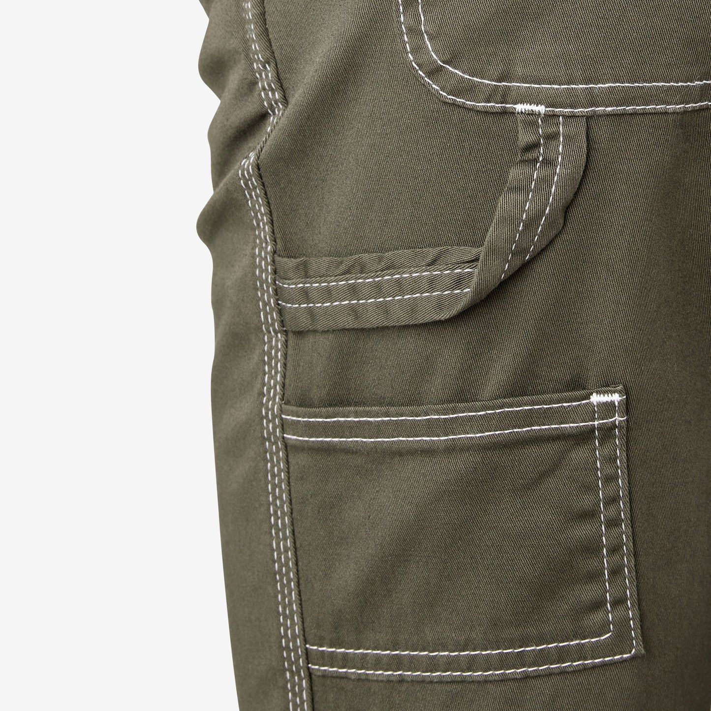 Women's Slim Straight Fit Roll Hem Carpenter Pants