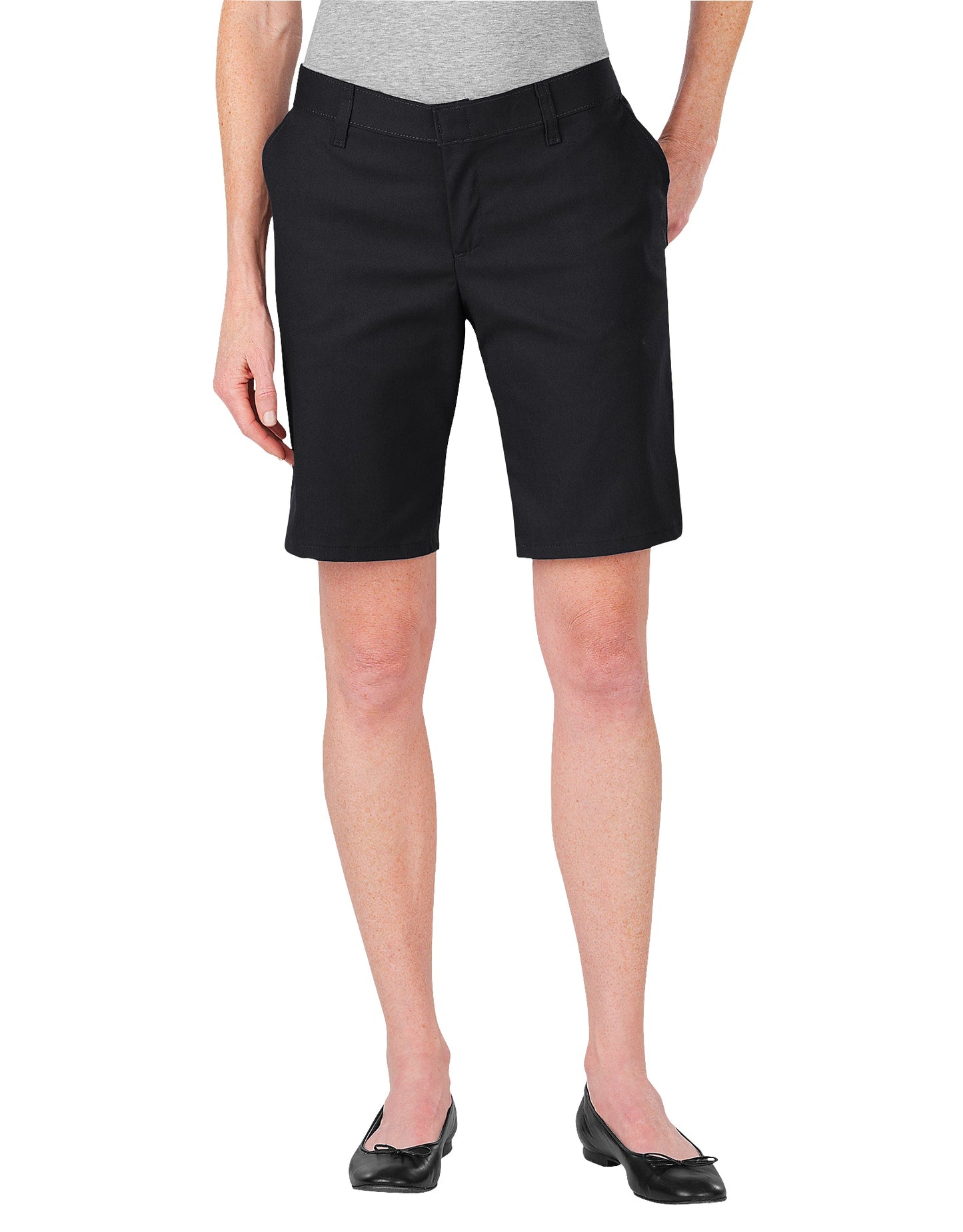 Women's 9" Relaxed Fit Flat Front Shorts