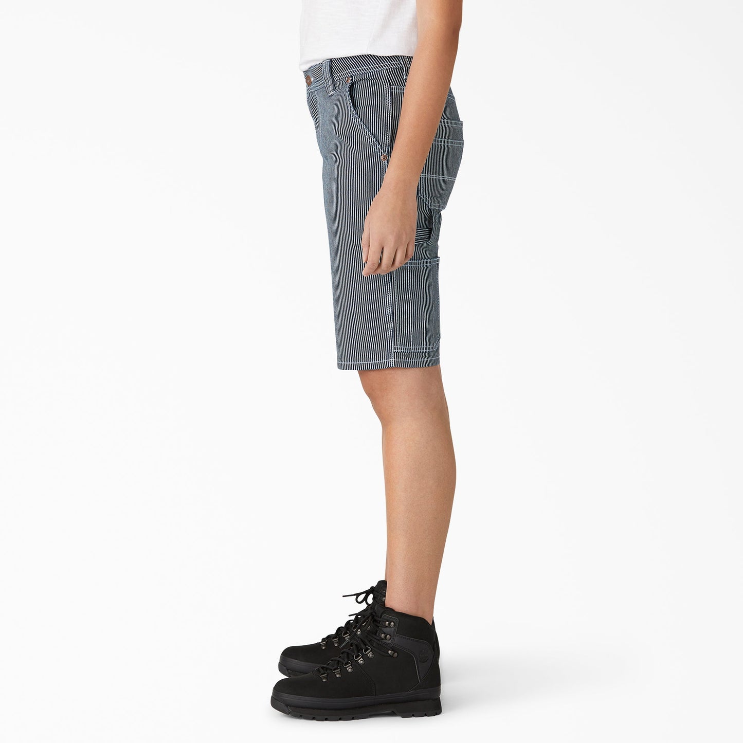 Women’s Relaxed Fit Hickory Stripe Carpenter Shorts, 11"