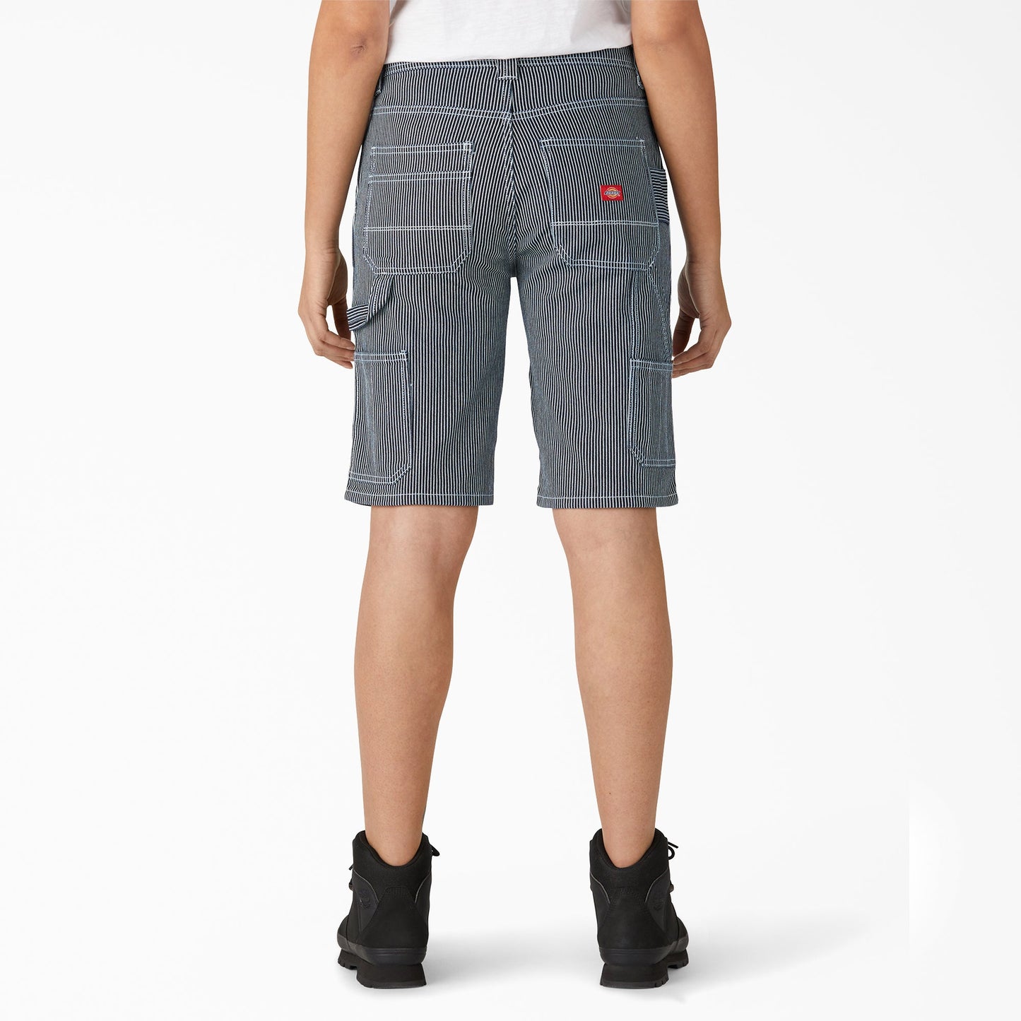 Women’s Relaxed Fit Hickory Stripe Carpenter Shorts, 11"