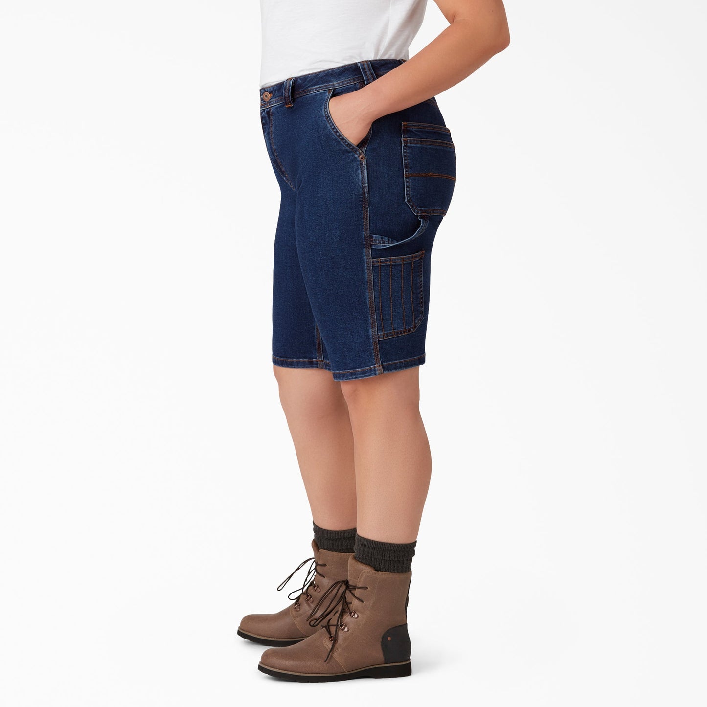 Women’s Plus Relaxed Fit Carpenter Shorts, 11"