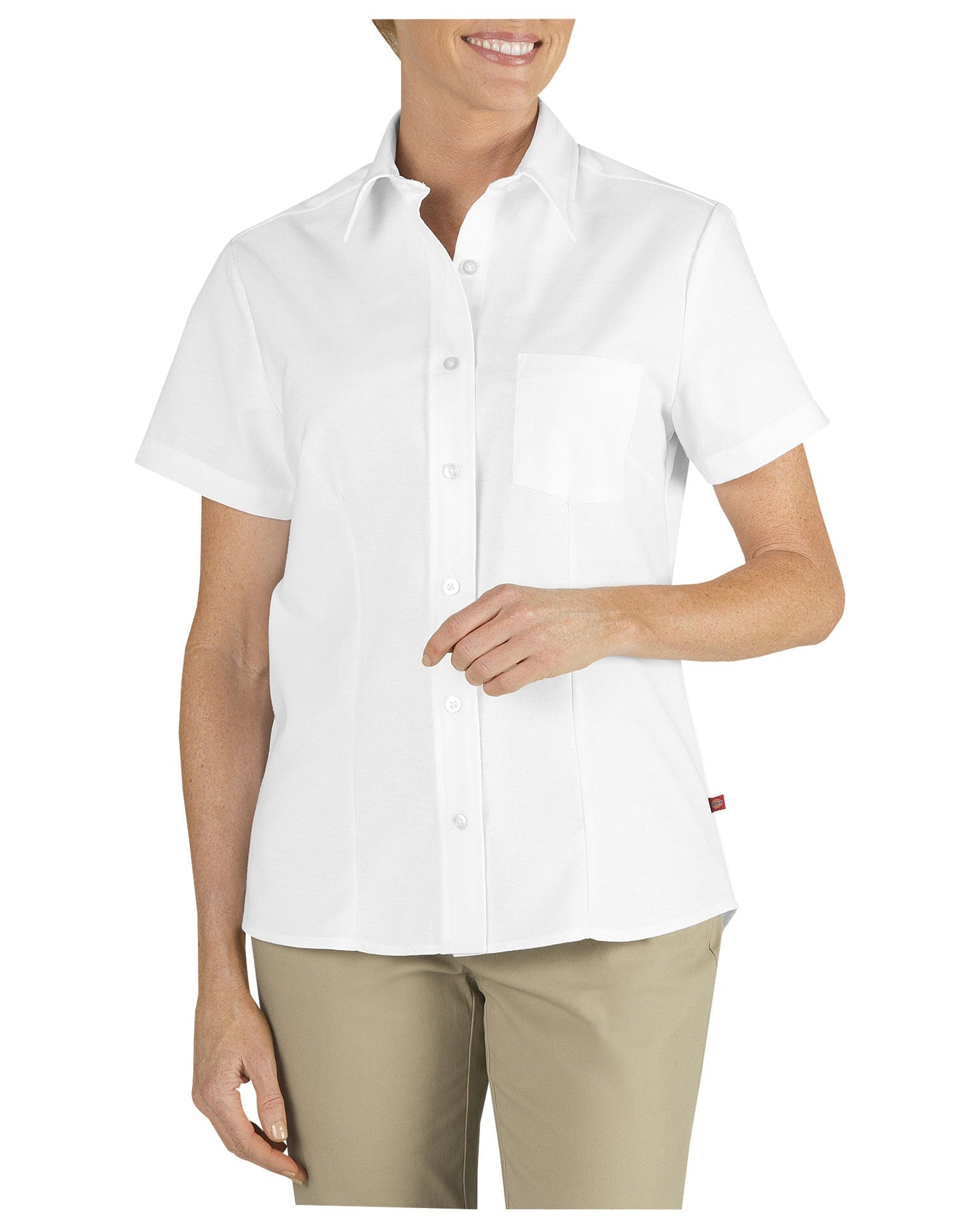 Women's Short Sleeve Stretch Oxford Shirt
