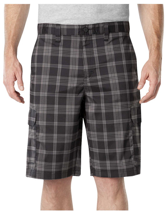 Performance Flex 11" Relaxed Fit Plaid Cargo Shorts