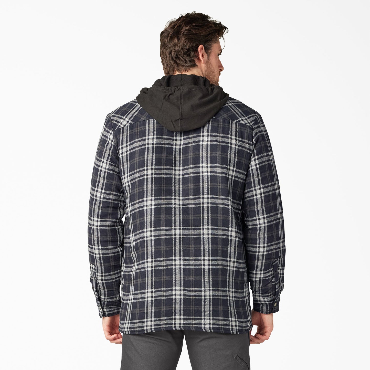 Flannel Hooded Shirt Jacket