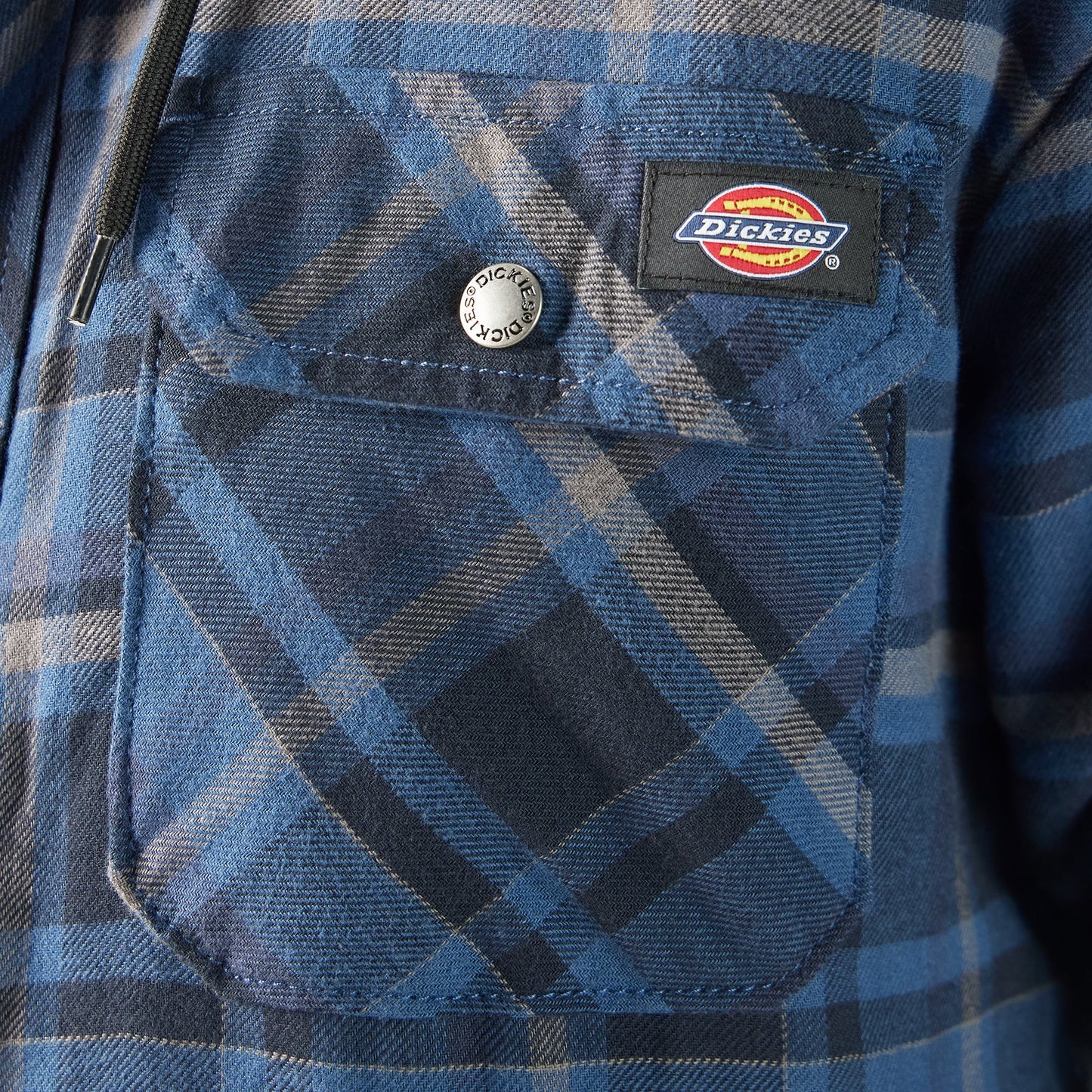 Water Repellent Flannel Hooded Shirt Jacket