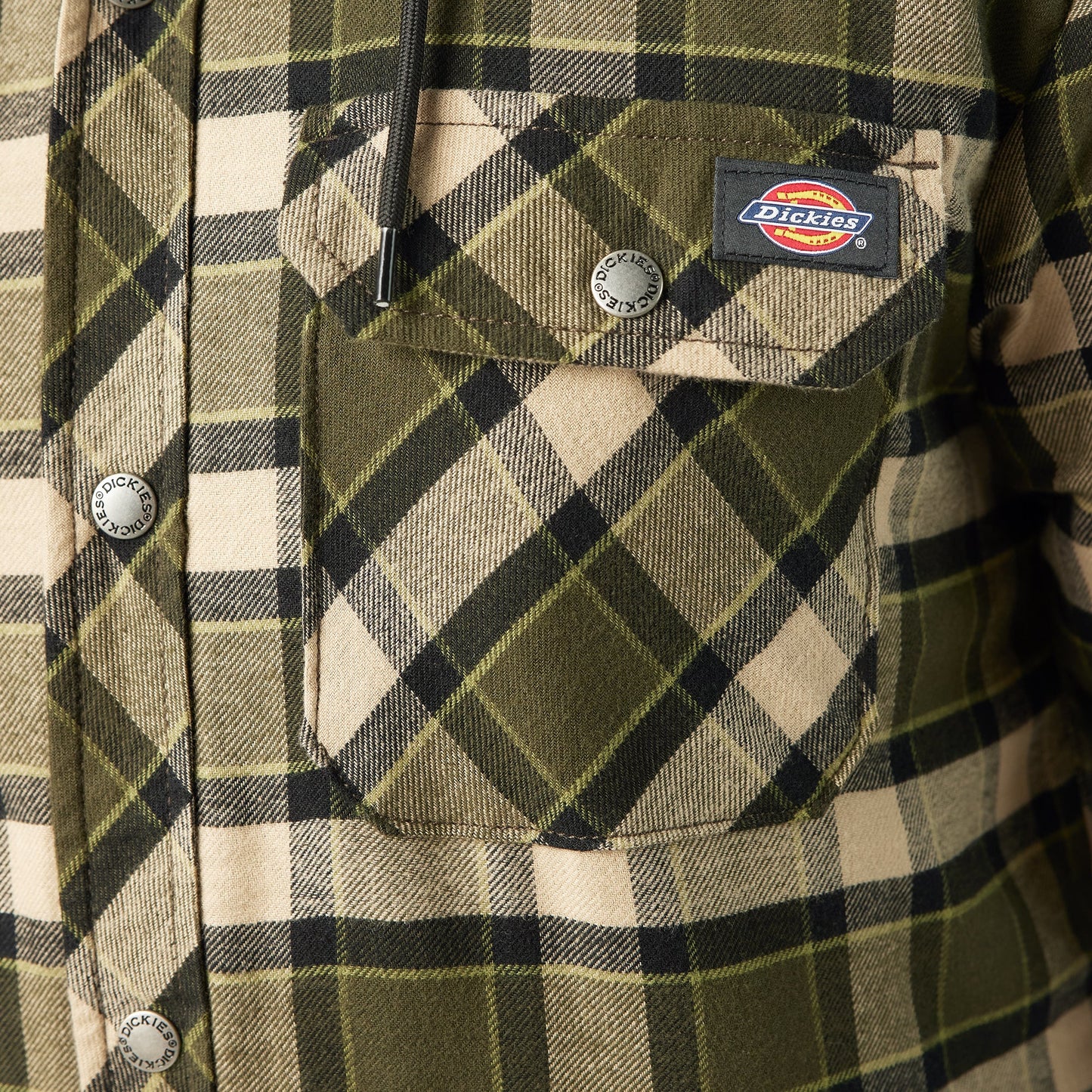 Water Repellent Flannel Hooded Shirt Jacket