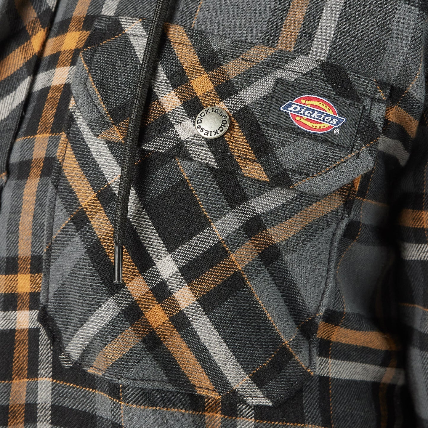 Water Repellent Flannel Hooded Shirt Jacket