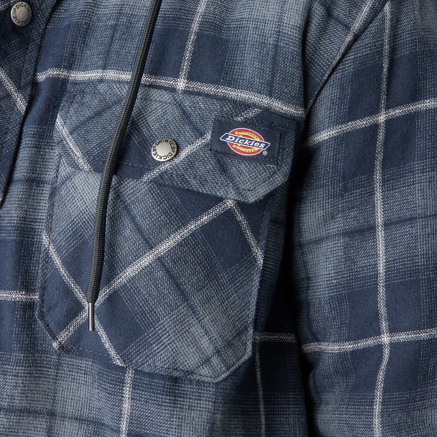 Water Repellent Flannel Hooded Shirt Jacket