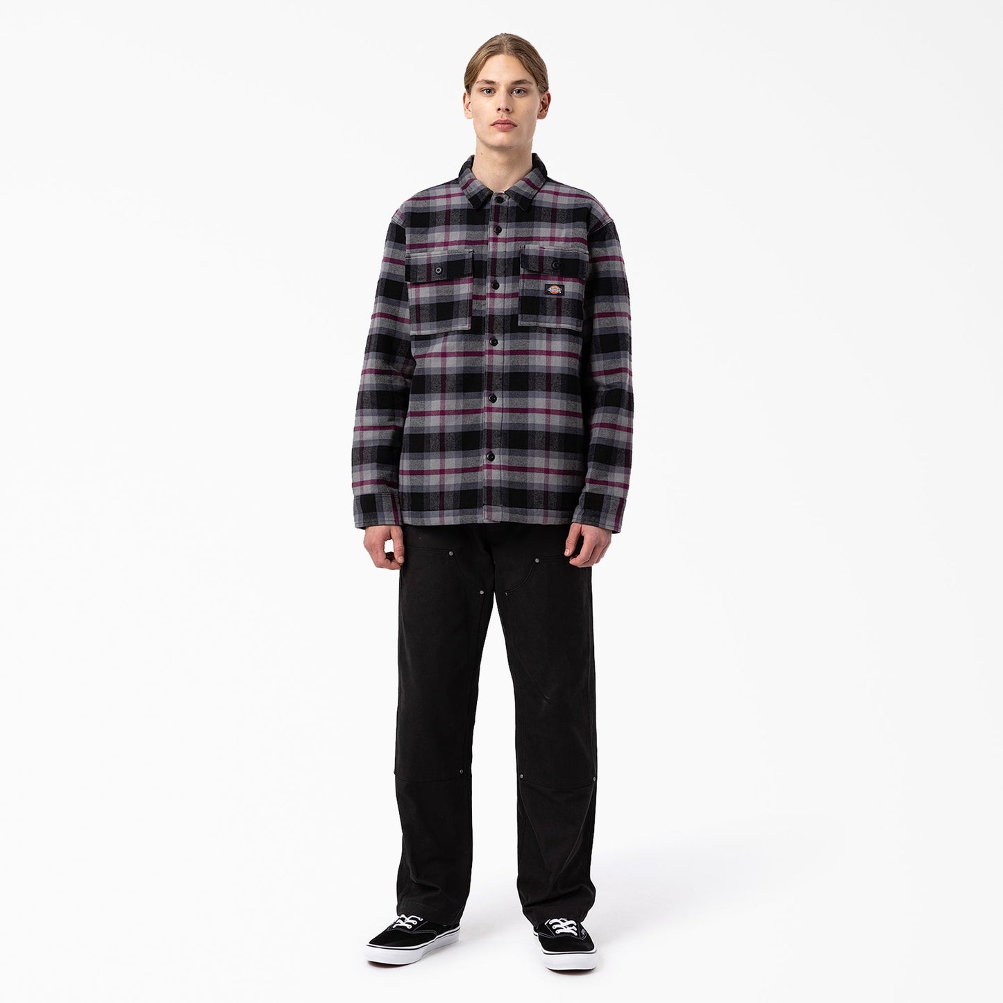 Flannel Quilted Lined Shirt Jacket