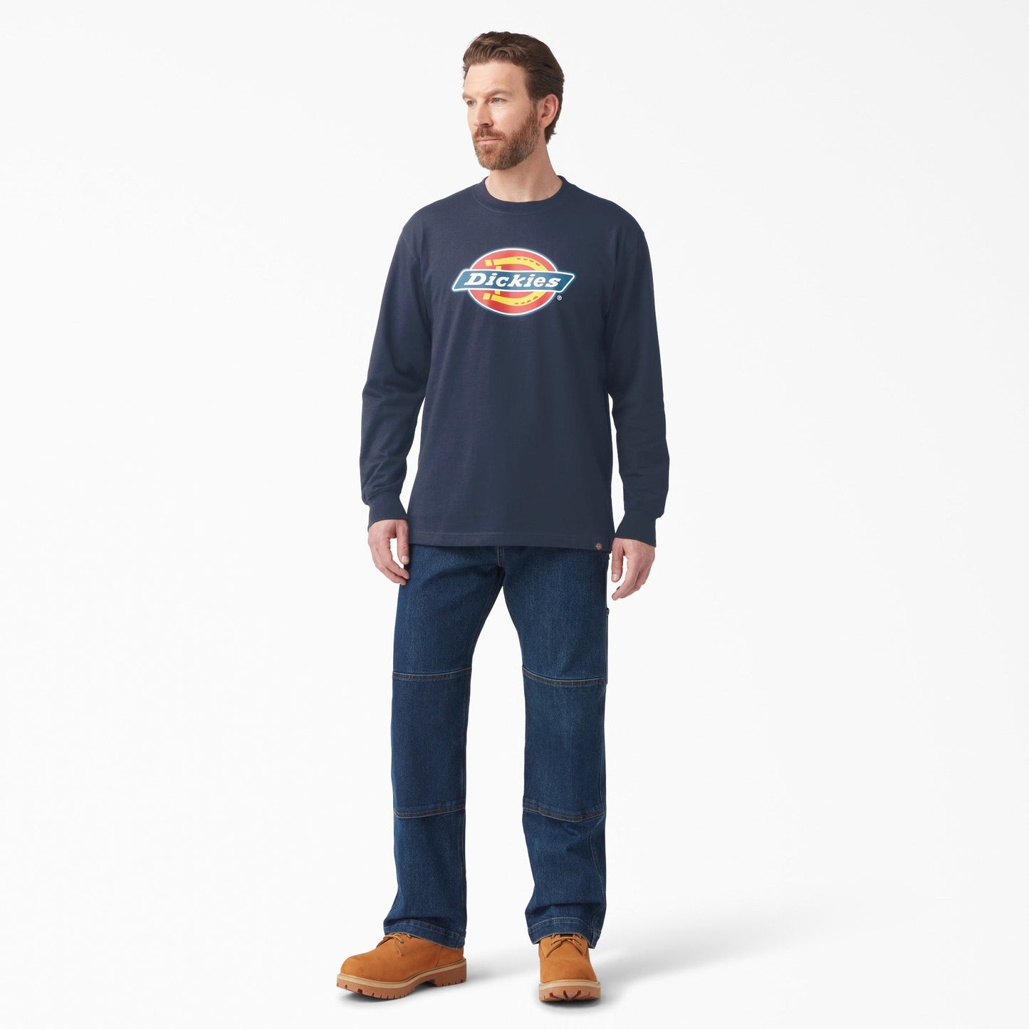 Tri-Color Logo Graphic Long Sleeve T-Shirt