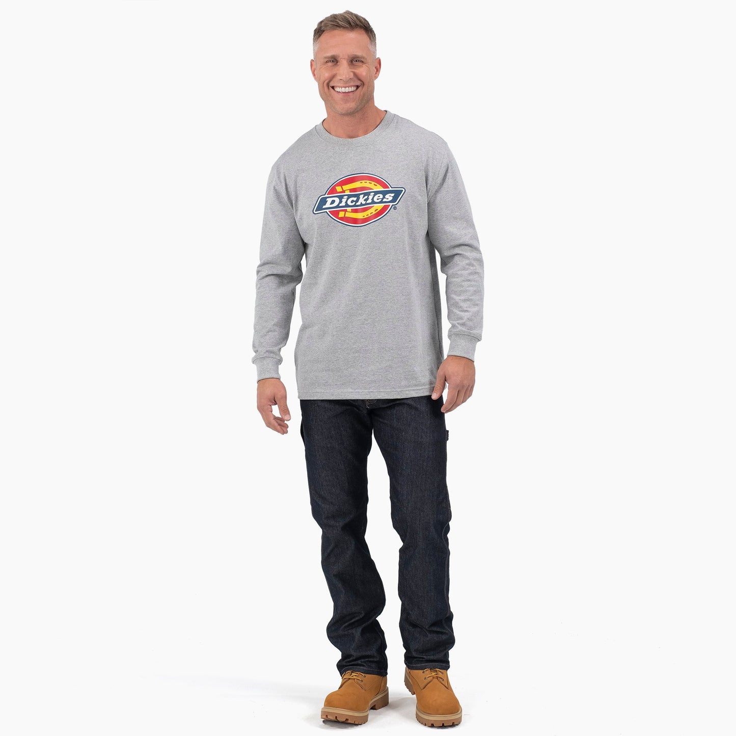 Tri-Color Logo Graphic Long Sleeve T-Shirt