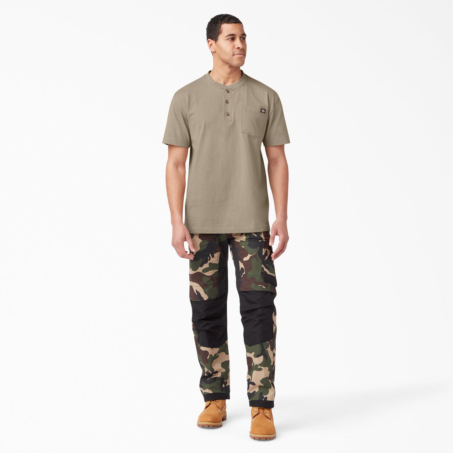Heavyweight Short Sleeve Henley T-Shirt