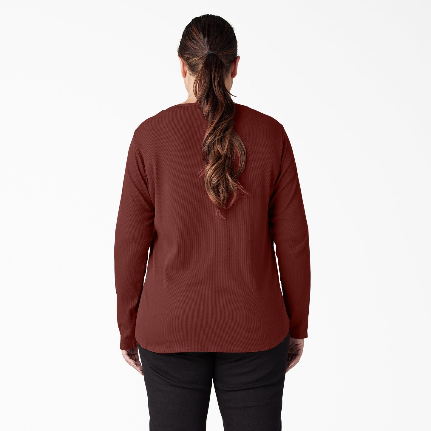 Women's Plus Henley Long Sleeve Shirt