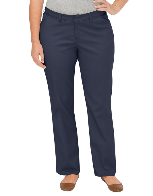 Women's Premium Curvy Fit Straight Leg Flat Front Pants (Plus)