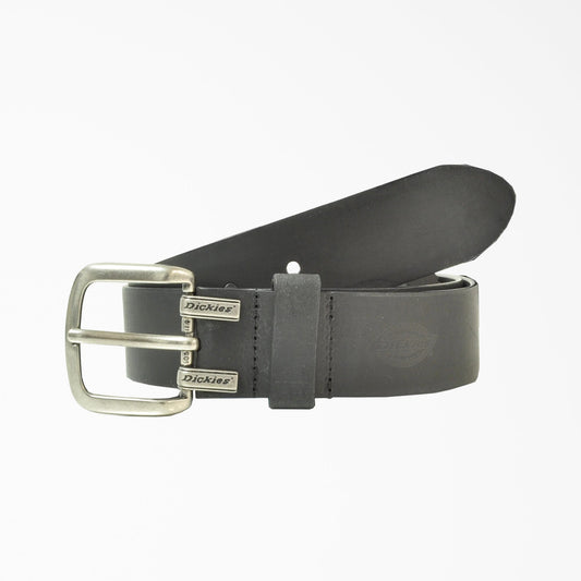 Big & Tall Leather Cut Edge Logo Belt