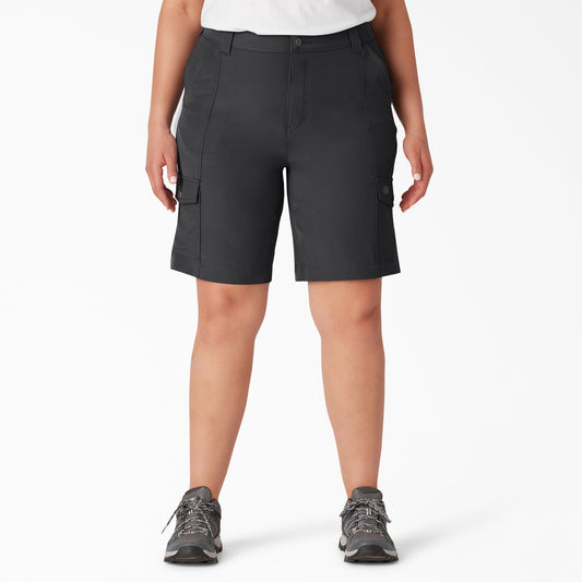 Women's Plus Cooling Slim Fit Cargo Shorts, 10"